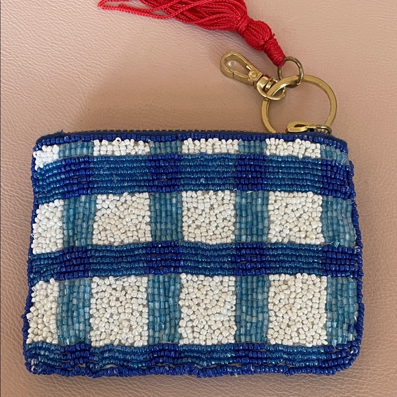 Anthropologie NWOT Beaded Lobster Coin Purse with Tassel - Picture 2 of 6